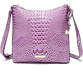 Makcr Joacbv Shoulder Crocodile Flat Handbags for Women trendy Ladies Shoulder Bag Embossed Pattern Leather Crossbody Purse