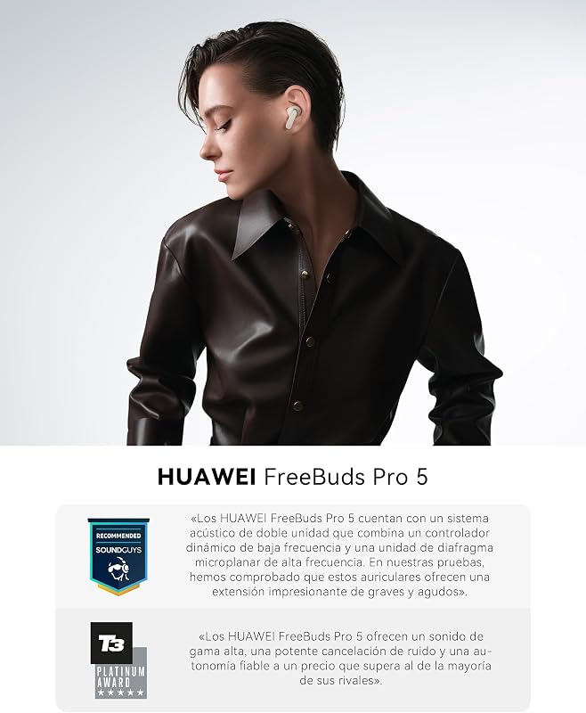 FreeBuds Pro 5 Auriculares Inalámbricos Bluetooth, Gris
