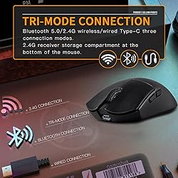 Darmoshark M3 Pro Wireless Gaming Mouse,Tri-Mode
