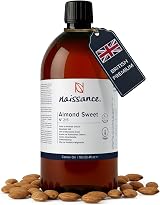 Naissance Sweet Almond Oil 1 Litre Carrier Oil for Skin Hair Nails