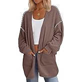 HDLTE Womens Oversized Cardigan Sweaters 2025 Fall Long Knit Open Front Sweater Trendy Outfits with Pockets