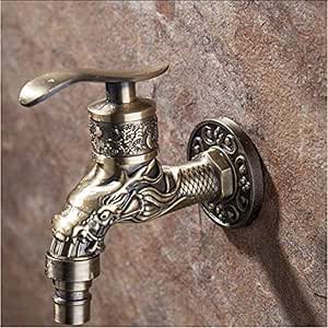 Grifo，Baño Grifo Aleación Latón Bronce Antiguo Grifo Cocina Exterior