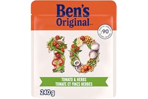BEN'S ORIGINAL 10 Medley Tomato & Herb, Whole Grain Barley and Brown Rice Side Dish, 240g Pouch