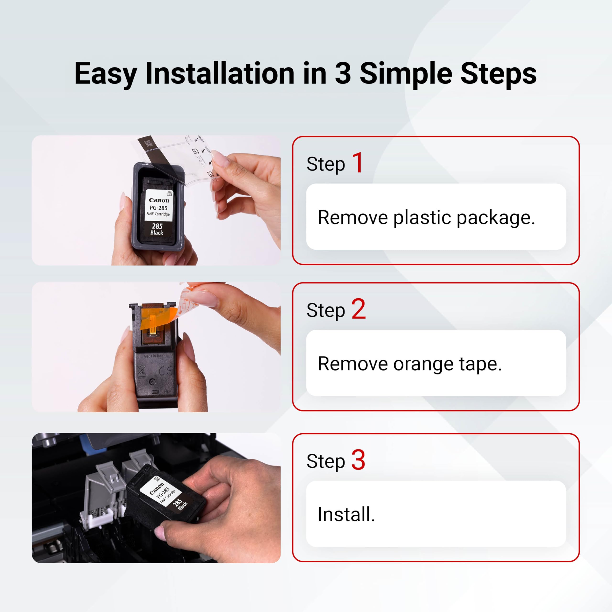 Canon PG-285 Genuine Black Ink Cartridge, Compatible with TR7820, TS7720/7722