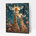 Amphol Giraffe Paint by Numbers Kit, Acrylic Paint by Numbers Kit for Adults Beginner, Watercolor Painting by Number Kits for Home Decor - 16"x20"