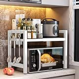 Multibao Expandable Microwave Oven Rack 2 Tier Adjustable 40-64cm White view 4