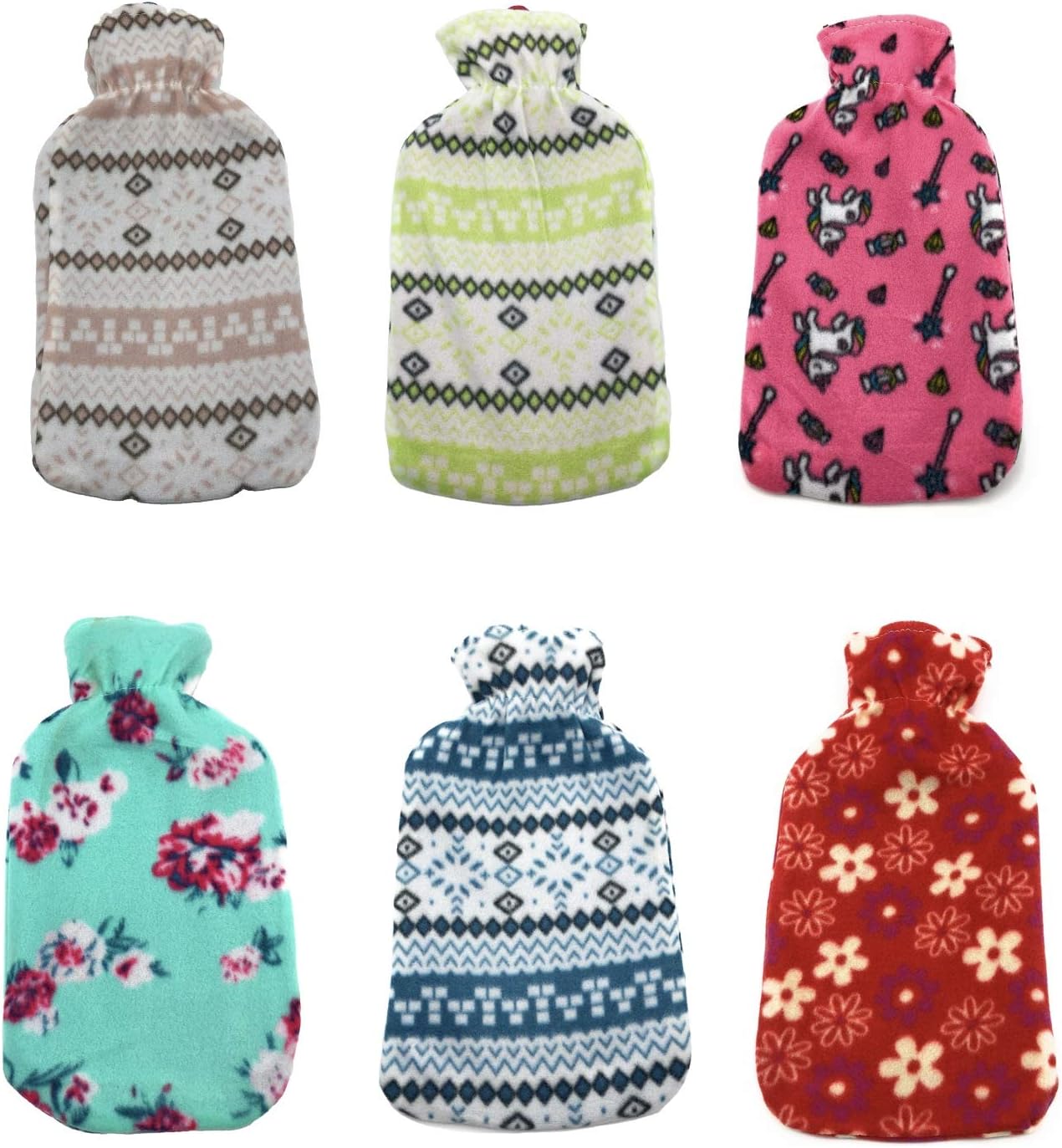 Hot Water Bottles, (2L) Hot Water Bottle with Fluffy Soft Fleece Cover