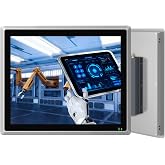 SunKol 17" Industrial Embedded Panel PC, IP65 Fanless All-in-One Computer | Windows 11 Pro Industrial Touch Computer,Auto Power-on,J6412,8GB RAM,128GB SSD,Dual LAN,RS232/RS485,Automation
