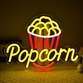 GYCLFNDDONG Popcorn Neon Sign Dimmable Cinema Snacks LED Neon Light for Wall art Decor Movie Themed Party Light Sign for Cinema Snack Shop Kitchen Video Room Cafe Bar Man Cave Decor