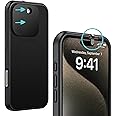 Spy-Fy iPhone 16 Pro Max Privacy Case with Camera Covers Front and Rear | Magsafe Compatible and Kickstand | Protect Your iPhone | 6-Foot Drop Proof | 6,9 Inch | Camera Protection by Valenta Black