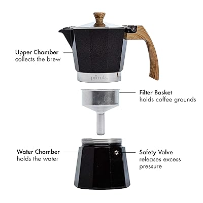 Buy Primula Aluminum Stove Top Espresso Maker Percolator Pot For Moka Cuban Coffee Cappuccino Latte And More Perfect For Camping 6 Cup Black Online In Vietnam B08y5zxxf4