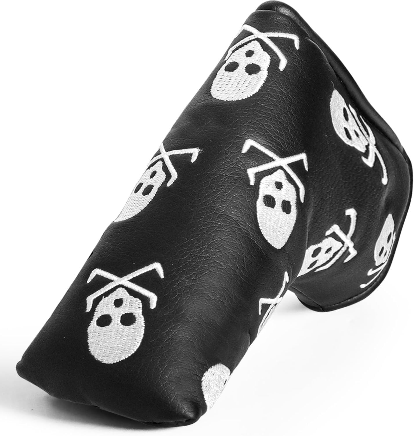 Golf Headcovers for Putter Club PU Leather Fabric Value Pack, Putters Headcover Shamrock Embroidered Design Waterproof Lightweight Fahion Fit All Brands Putter Clubs (Carbon)