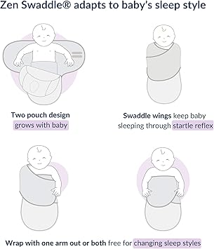 nested bean swaddle arms out
