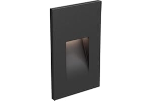 DALS Lighting LEDSTEP002D-BK 3" Recessed Vertical Indoor/Outdoor LED Step Light, Black