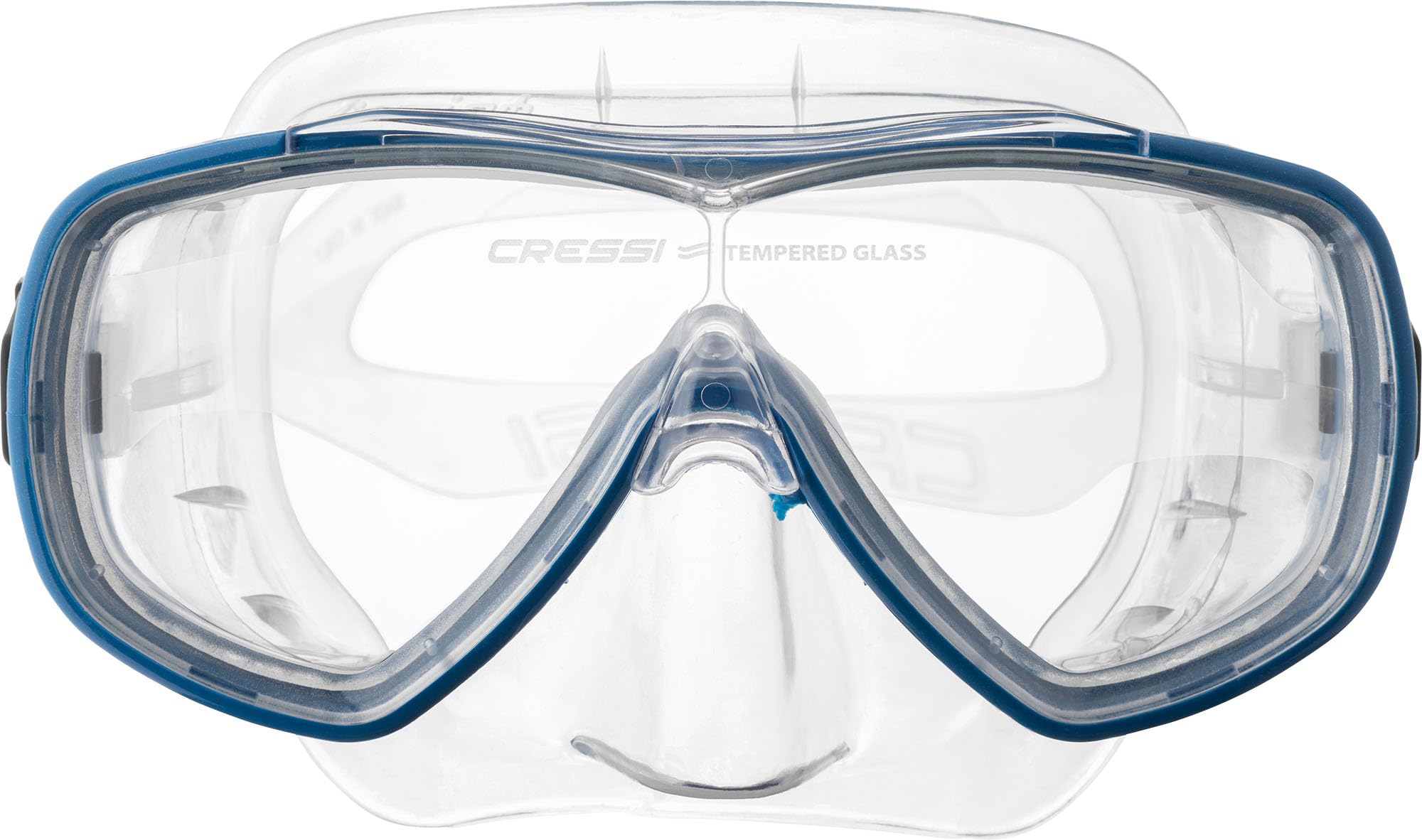 CRESSI Onda Mare Italian Made Snorkel Set - Clear/Blue - Diving Mask - Scuba Mask - Scuba Diving Equipment
