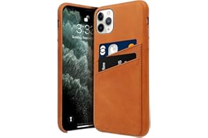 LUCKYCOIN Premium Leather Portfolio Phone Case for iPhone 11 Pro Max with Credit Card Holders and Metal Button Protective Bumper Case Compatible with iPhone 11 Pro Max 6.5 in