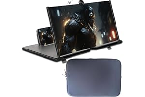 MAXMI 16" Screen Magnifier for Smartphone + Storage cass | Premium Phone Screen Magnifier, HD 3D Magnifying Projector with Screen Amplifier, Ideal for Watching Movies and Videos (16 INCHES)