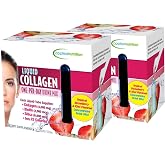 Applied Nutrition Liquid Collagen Skin Revitalization Drink (2 Pack) | Healthy-Looking Skin | 4,000 mg Collagen + Biotin + Silica | Strawberry Kiwi Flavor Collagen Drink | 2 X 30 Liquid Tubes