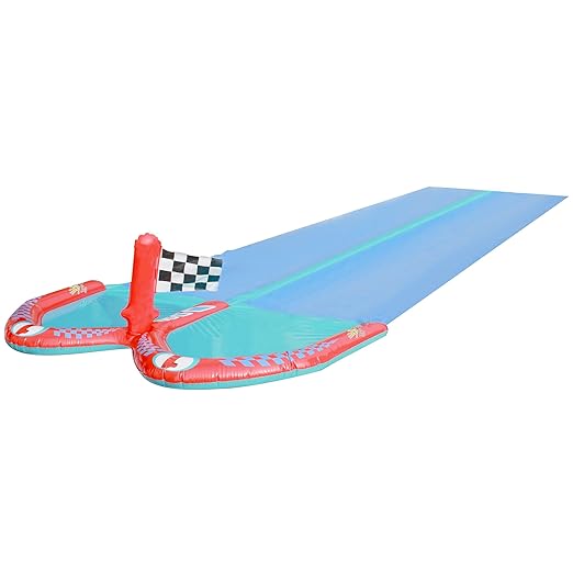 Ultrakidz Doppel-Wasserrutsche / Wasserbahn mit 2 Boards, Länge 610 cm