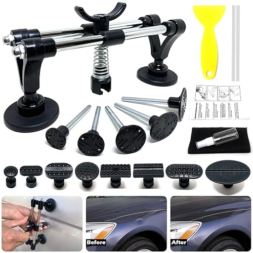 Car Body Paintless Dent Repair Tool Set, Auto Dent Repair with Double ...