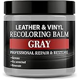 Laxmorph Leather Color Restorer, Leather Recoloring Balm, Scratch Remover, Leather Dye, Leather Paint, Leather Repair Kit for Furniture Couches Car Seats Shoes Bags, Gray