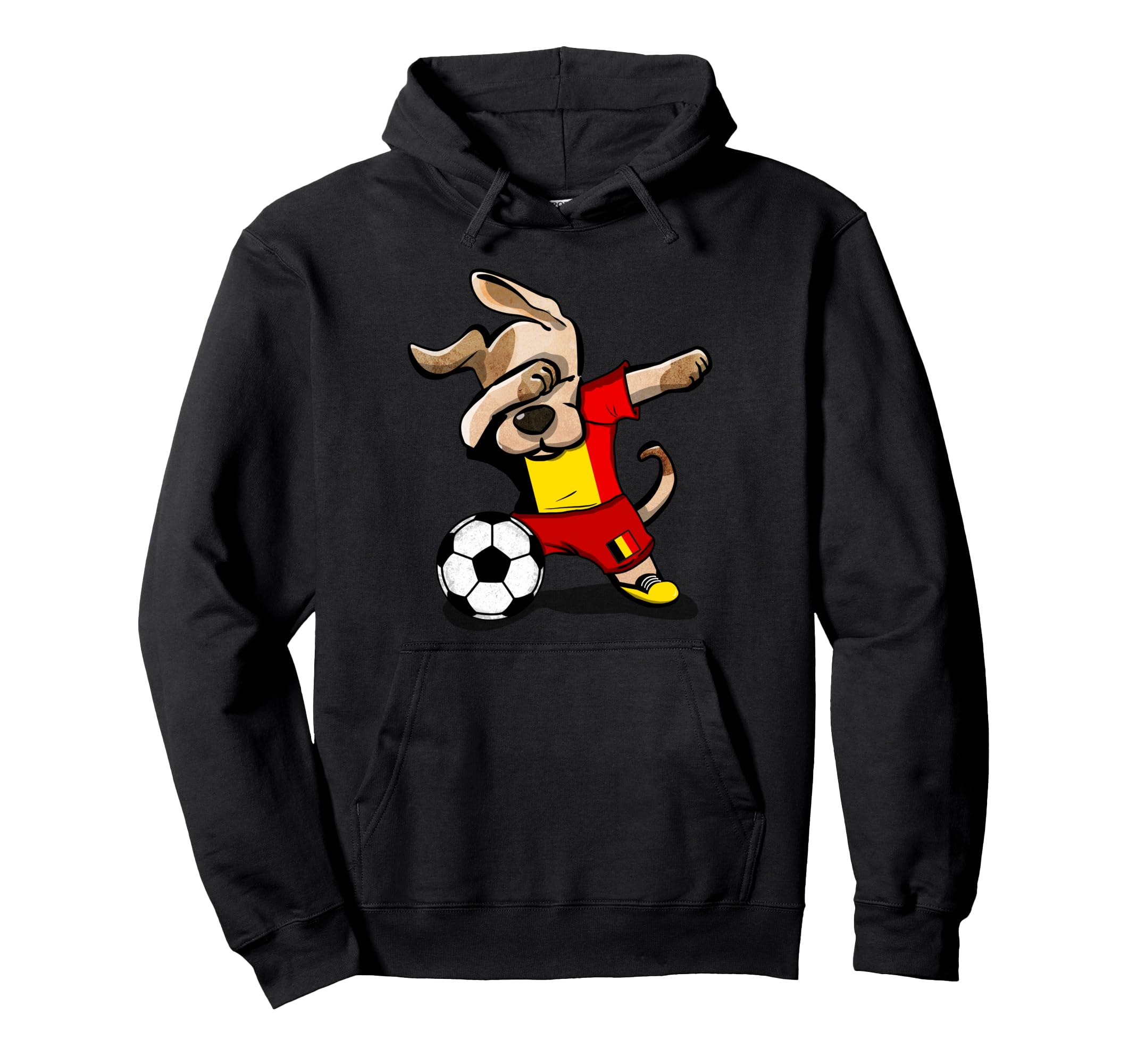 Dabbing Dog Belgium Soccer Fans Jersey Belgian Football Art Pullover Hoodie