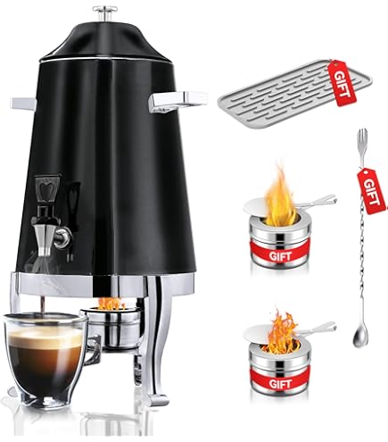 Amazon.com | Stainless Steel Hot Beverage Dispenser durable and  long-lasting Chafer Urn with Chrome Accents - 5 Gallon capacity-(48 cup):  Coffee Urns
