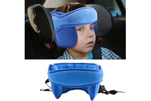 vocheer Baby Car Seat Head Support Band, Adjustable Carseat Sleep Nap Aid Holder Belt Head Protection Strap for Kids 1-5 Years Old Blue