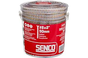 Senco 08F200Y Duraspin# 8 by 2" Subfloor Collated Screw (1, 000per Box)