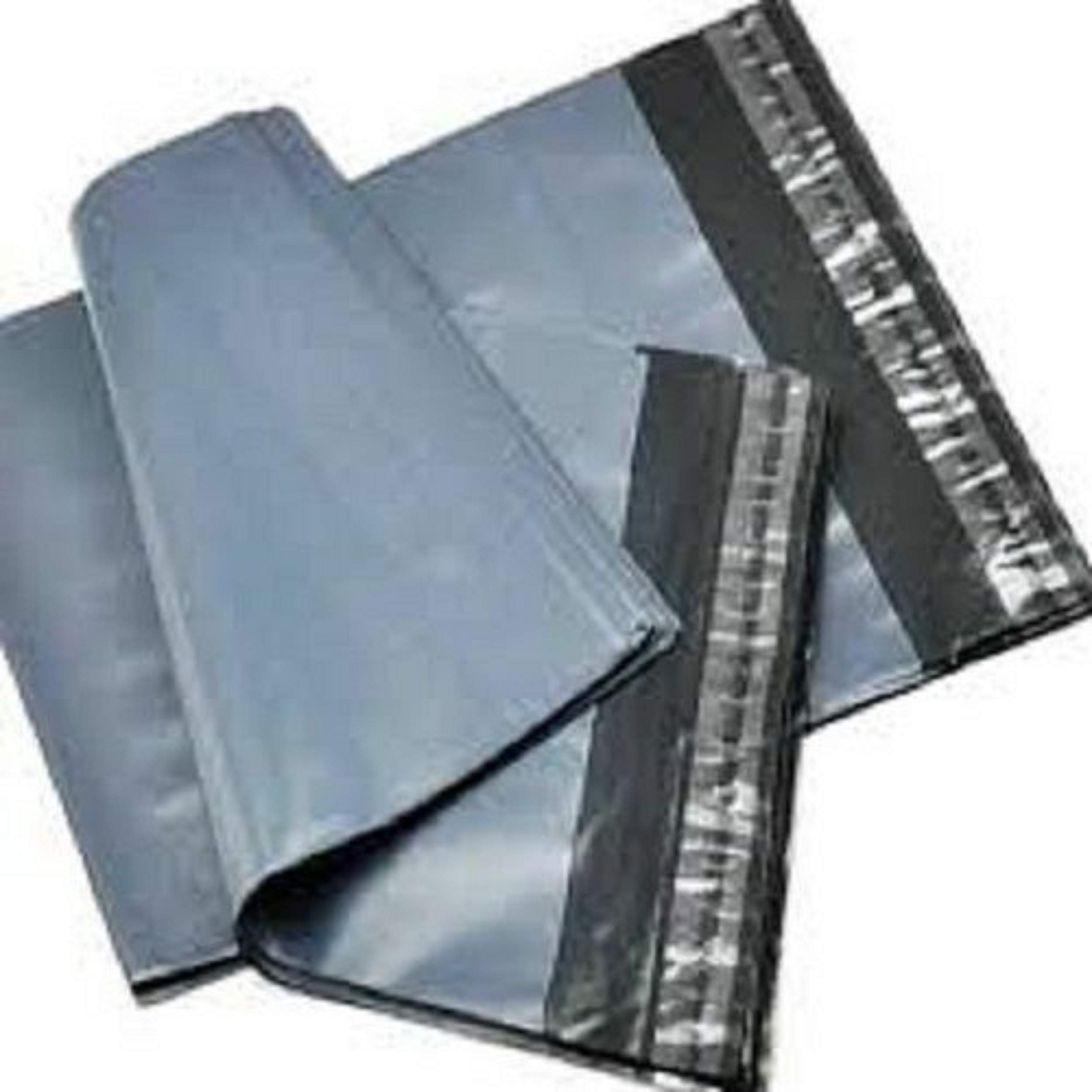 50 Grey Colour Plastic Polythene Peel + Seal Mailing Postal Bags Large Size 12 x 16"