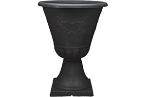 Southern Patio 16" Diameter and 21" Tall Sonoma Urn, Rust Brown
