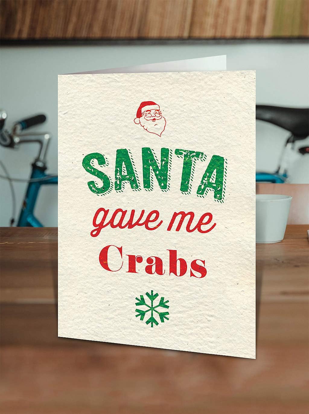 Brainbox Candy - Rude Xmas Cards For Friends - Offensive Christmas Cards For Mates - 'Santa Gave Me Crabs' - For Him And Her - Image 3