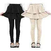 RieKet Girls School Uniform Pants Warm Stretchy Athletic Leggings with Skirt 2-14 Years