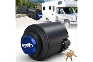 GSSKNY Upgraded Trailer Hitch Lock 2 Inch - Heavy Duty Anti-Theft Trailer Coupler Lock & Safety Chains Lock, Pry-Resistant Solid Steel Tongue Locks for RV, Camper, Boat, Truck, Utility, Cargo, Dump Trailer