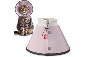 Agape Soft Cone for Cats & Small Dogs, Comfy Pet Cone to Stop Licking, Adjustable Cat E Collar Alternative After Surgery, Protective Elizabethan Collar for Pup & Kitty, Water Repellent Recovery Cone