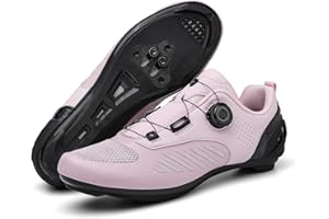 PENXZT Mens Womens Cycling Shoes, Compatible with SPD & Look Delta Peloton Indoor Road Bike Shoes Breathable Non-Slip Riding 