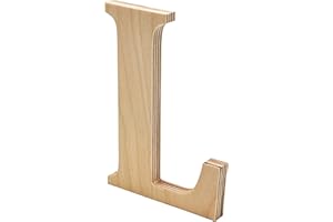 WOODEN LETTER STORE 6” Tall Wooden Letter L – 1/2” Thick Baltic Birch – Paintable DIY Decor, Signs & Crafts - Pack of 1