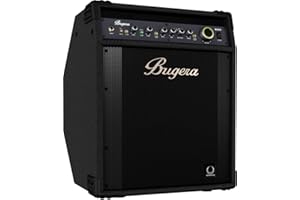 BUGERA BXD15 1000 Watt Bass Amplifier with Original 15" Turbosound Speaker, MOSFET Preamp, Compressor and DYNAMIZER Technology, Black