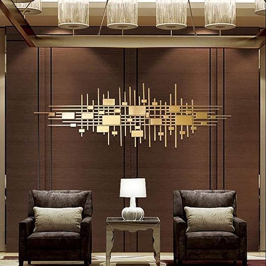 Lhkave Moderno Simple 3d Estereo Pared Hierro Forjado Loto