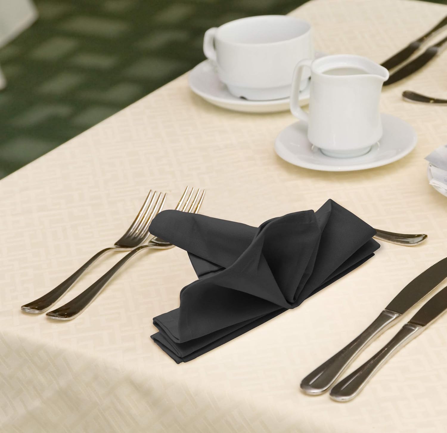 Utopia Kitchen Cloth Napkins 18 by 18 Inches, 12 Pack Steel Grey Dinner Napkins, Poly Cotton Soft Durable Napkins: Home & Kitchen