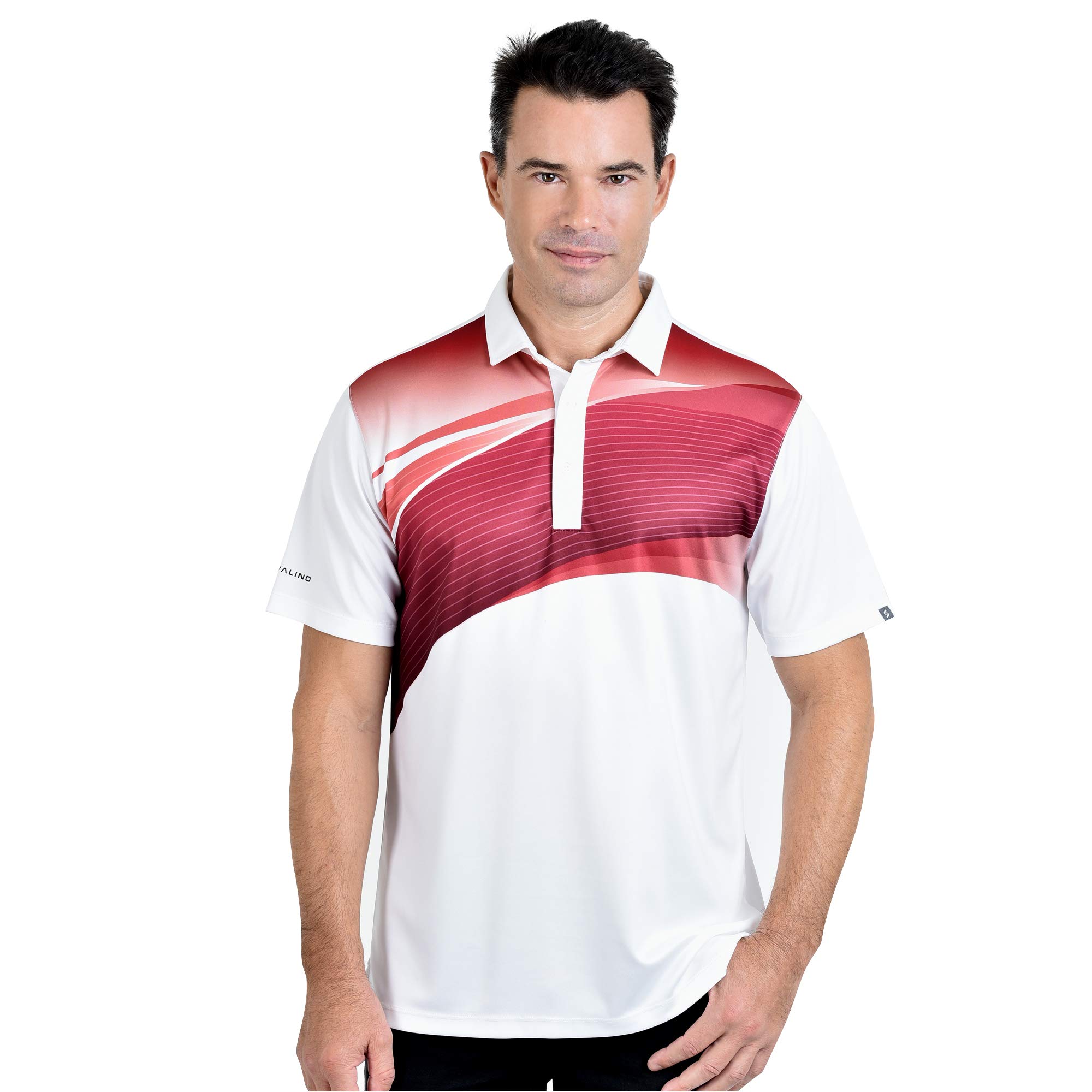 Men's Bowling Polo Shirts Material Wicks Sweat & Dries Fast, Size S-5XL