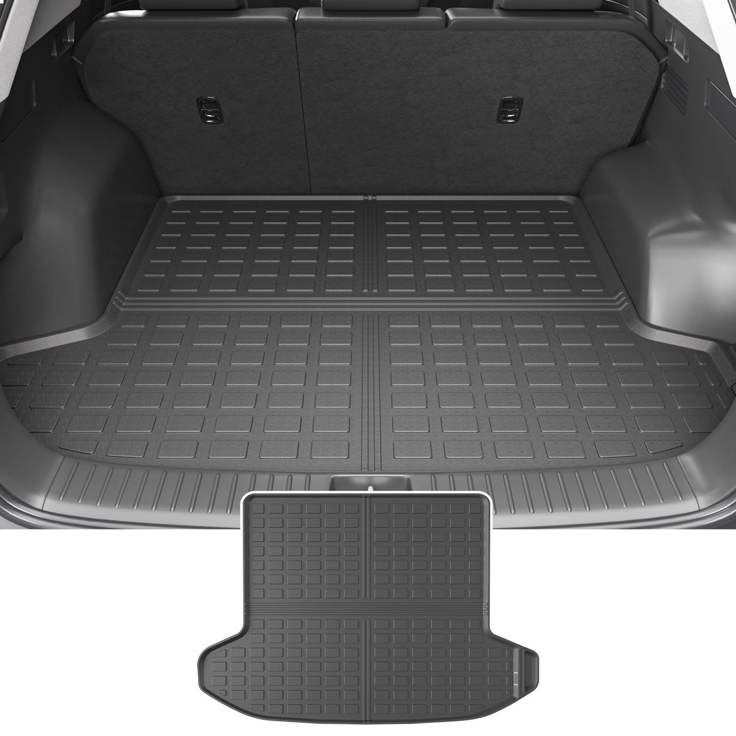 Photo 1 of powoq Fuel&Hybrid Trunk Mat Compatible with 2023-2026 Kia Sportage Cargo Mat All Weather Trunk Liner (Not Fit PHEV) Replacement for 2023 2024 2025 2026 Kia Sportage Accessories (Trunk Mat)