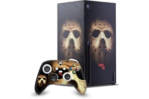 Head Case Designs Officially Licensed Friday the 13th 2009 Jason Voorhees Poster Graphics Game Console Wrap and Game Controller Skin Bundle Compatible With Xbox Series X