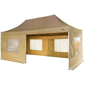 Maxstore Profi Falt-Pavillon 3x6m inkl. Seitenteile, WASSERDICHT, versiegelte Nähte, EV1 Voll-Aluminium, Tragetasche