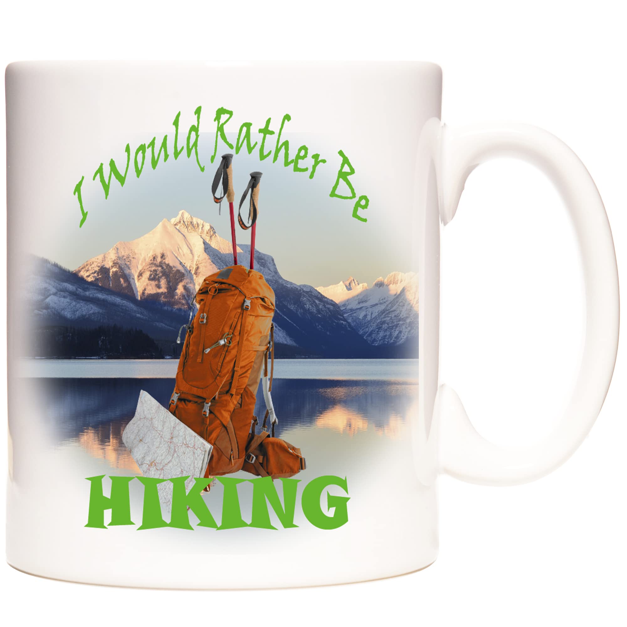 Stoneys Badges I Would Rather Be Hiking. 11oz Ceramic Mug for Tea or Coffee