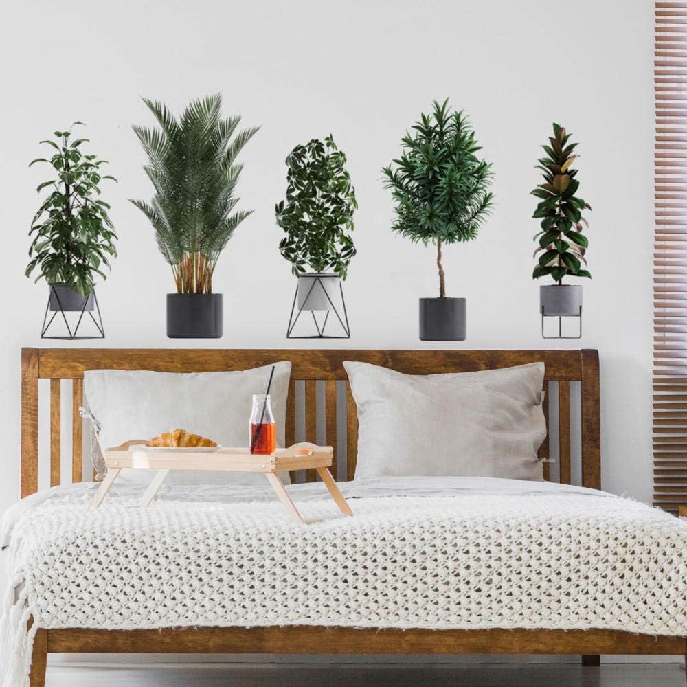 Wall Sticker Potted Plants Wall Stickers Leaf Decoration, Butterflies and Cute Birds Wall Stickers Art Stickers Decals Children Girls Bedroom Living Room Kitchen Classroom 3D Kiss Mural Wall Decor: Kitchen & Dining