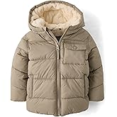 The Children's Place baby-boys And Toddler Water and Wind Resistant Hooded Zip Front Puffer Jacket, Faux Fur Lined
