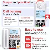 Xtra 3355 DECT Corded Phone with Large Keys Handset view 4