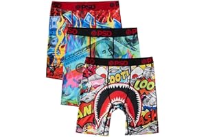 PSD Underwear Boys Boxer Briefs - Animal Print, Comfortable Active Underwear for Boys, Packs & Singles