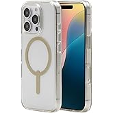 ZAGG Milan Snap Case for iPhone 16 Pro – Gold Glitter, MagSafe and Wireless Charging Compatible, 13ft Drop Protection, Recycled Materials, Slim & Stylish Design